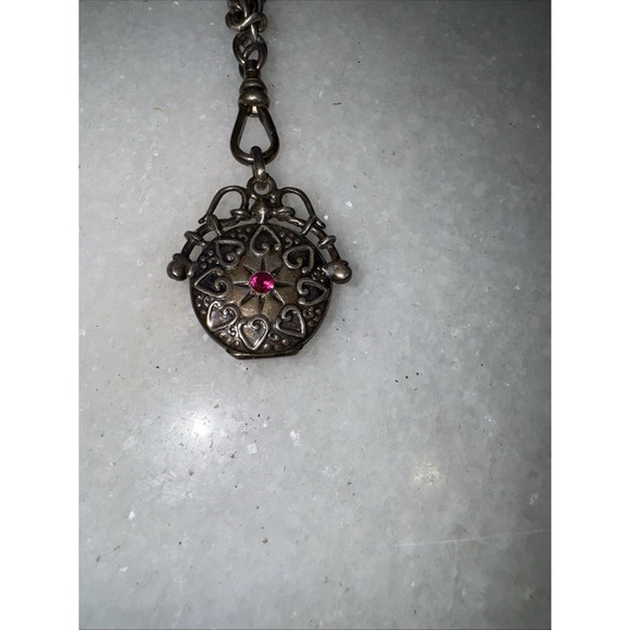 Victorian Style Sterling Silver Round Fob Locket ONA000 - Picture 9 of 10